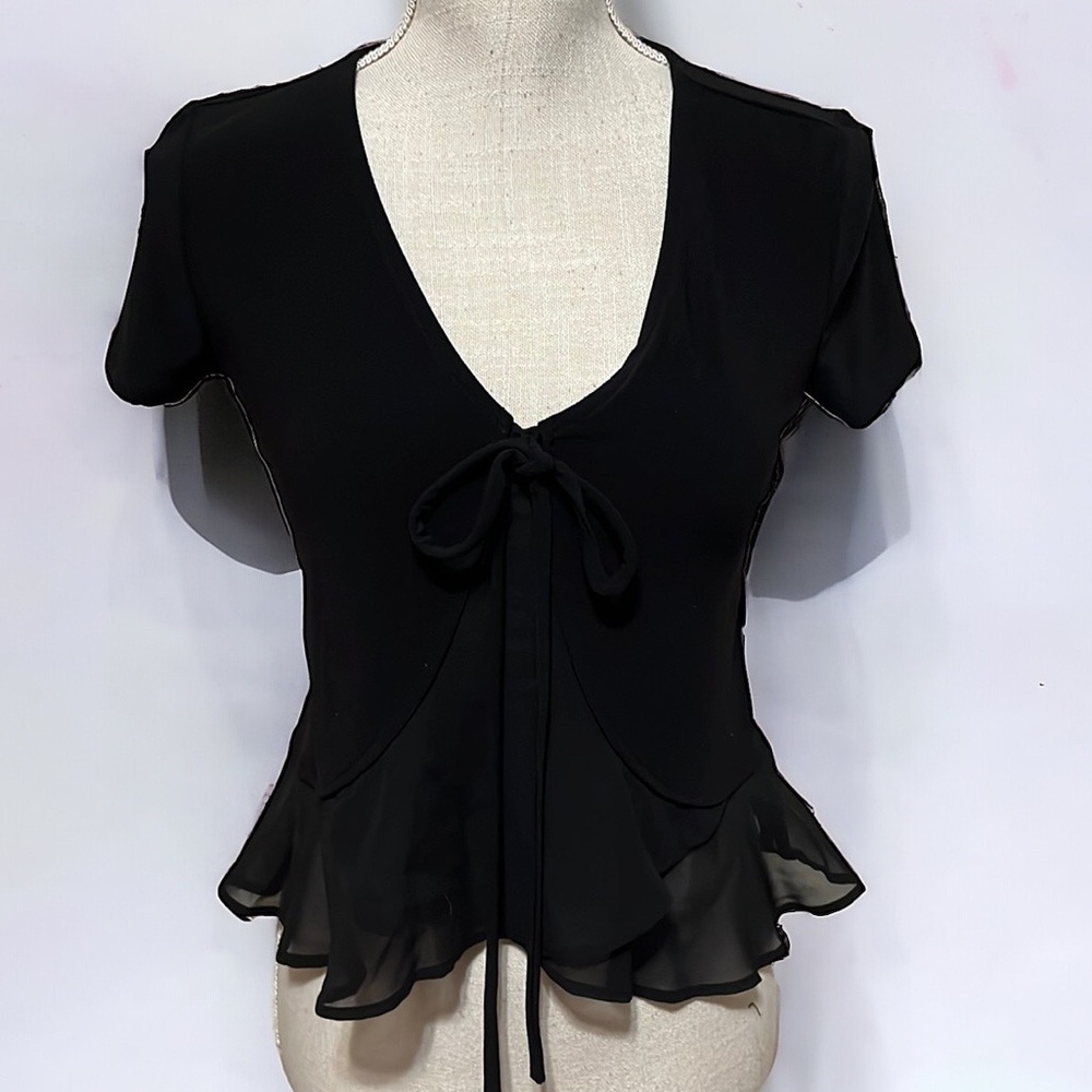 Bar 111 black layered top. Size xs